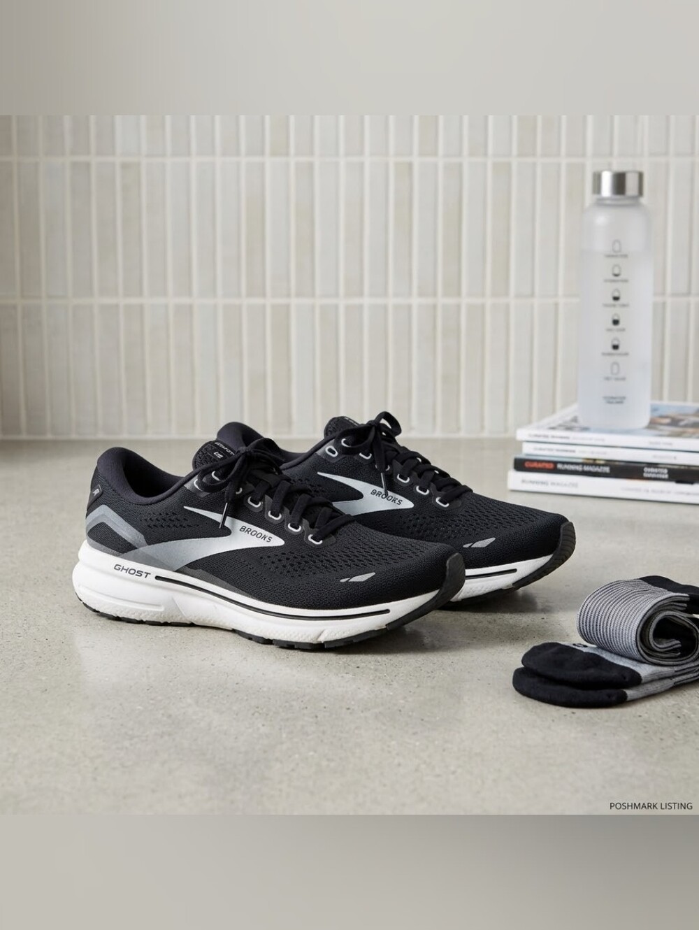 Brooks Ghost 15 Wide Women's Running Shoes — Black/Gray